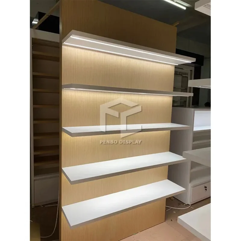 custom.Simple Design Cosmetic Store Shelves Salon Display Cabinet Showcase Perfume and Nail Polish