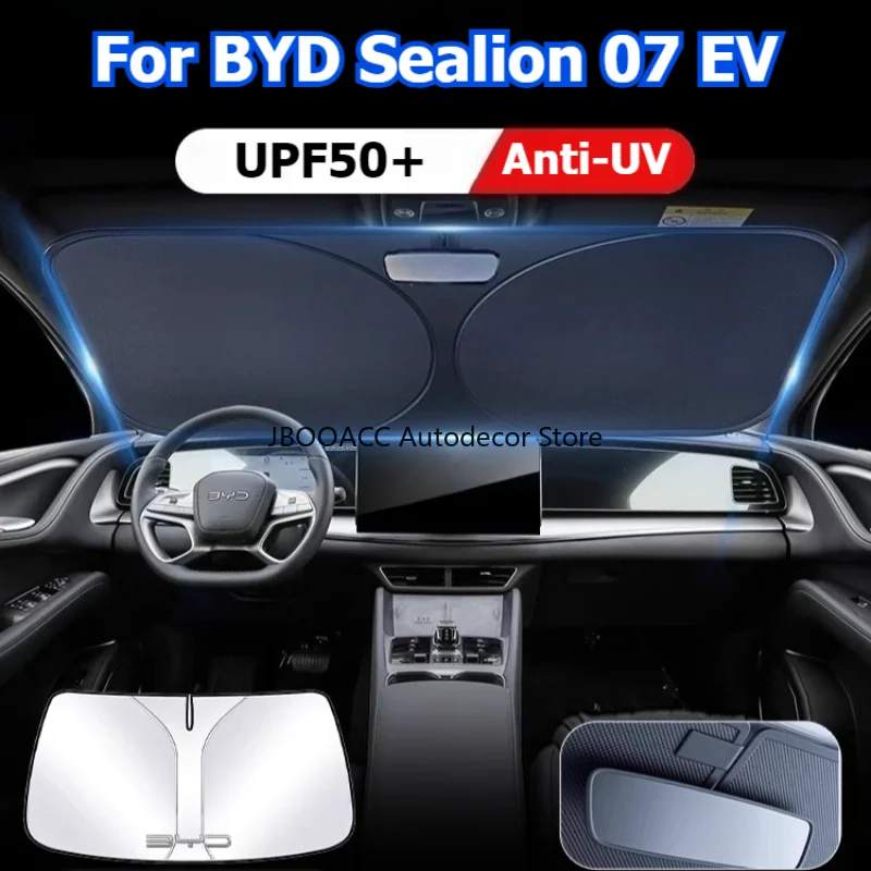 

For BYD Sealion 07 EV 2024 2025 Car Windshield Sunshade Cover Anti UV Protection Auto Front Windshield Sun Shade Block Sunshades
