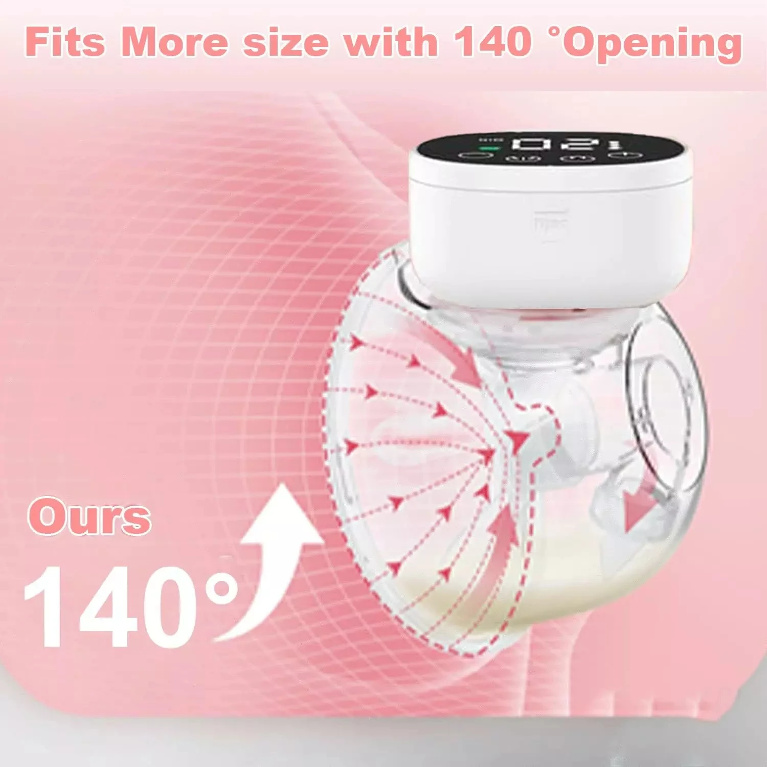 Wearable Electric Breast Pump Handsfree With Breastmilk Storage Bag&Collector LowNoise Powerful Suction Portable Breastmilk Pump