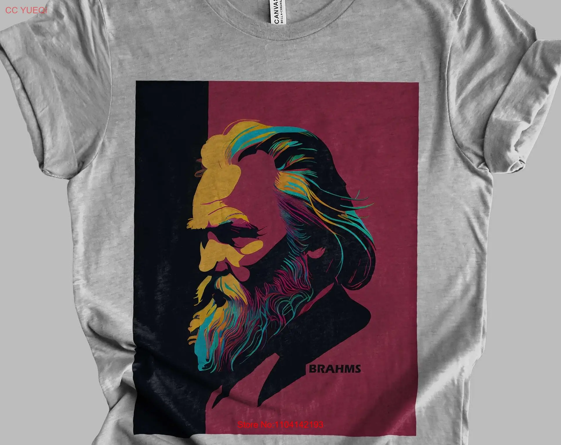 Johannes Brahms Retro Minimalist T Shirt Classical Music History Mindspring Retreat long or short sleeves