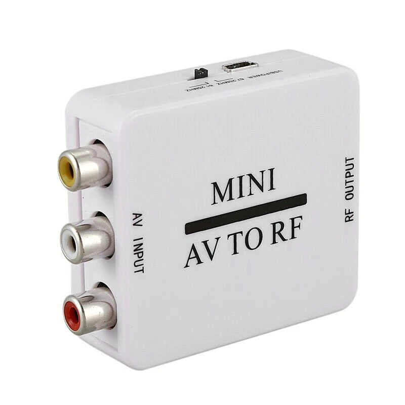 

TR-gMini HD Video Converter Box RCA AV CVSB To RF Video Adapter Converter Support RF 67.25Mhz 61.25Mhz AV To RF Scaler TV