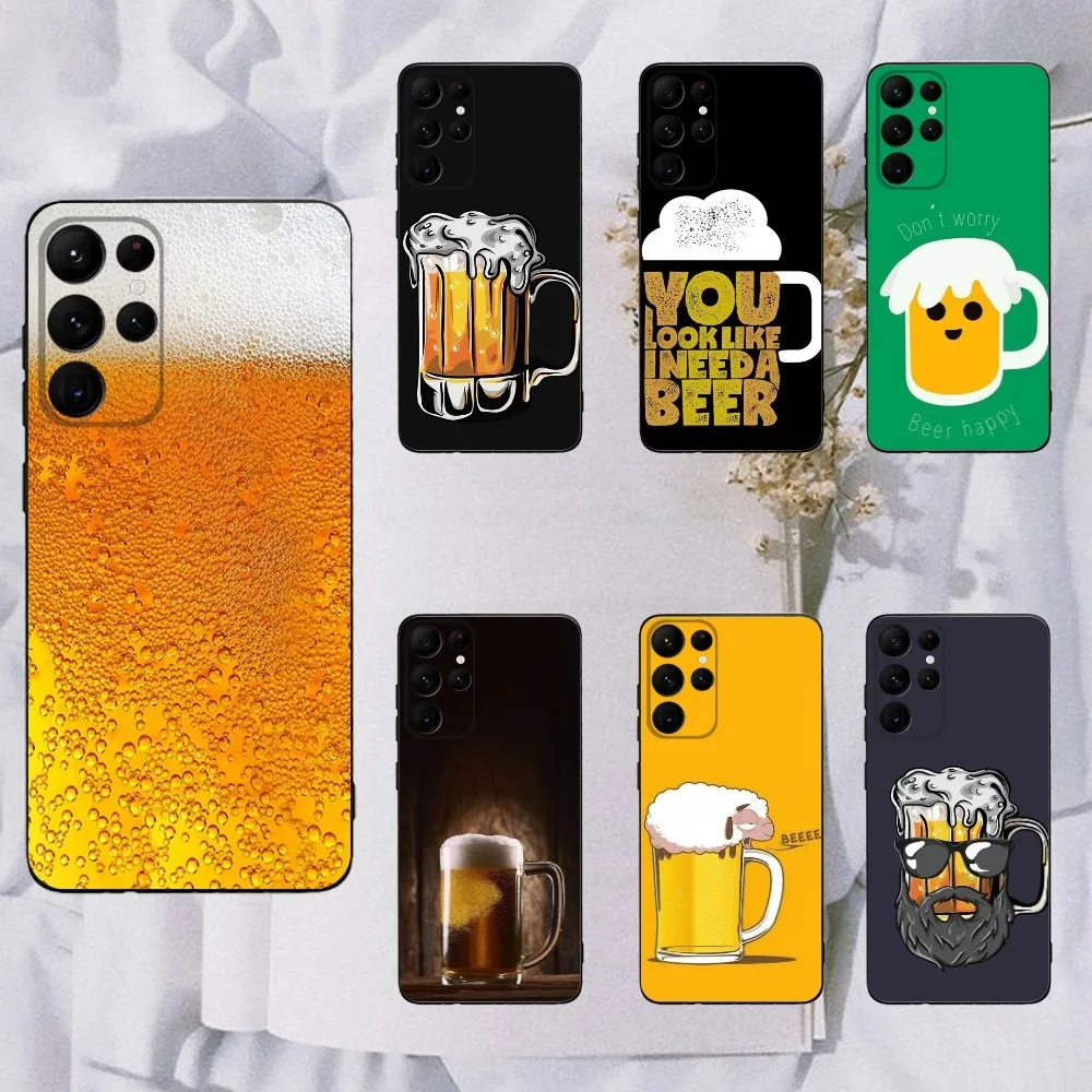 Beers Alcohol Summer Bubble Phone Case For Samsung Galaxy A20,A21s,A22,A31,A32,A52,A53,A72,73,A80,A91 Soft Black Cover