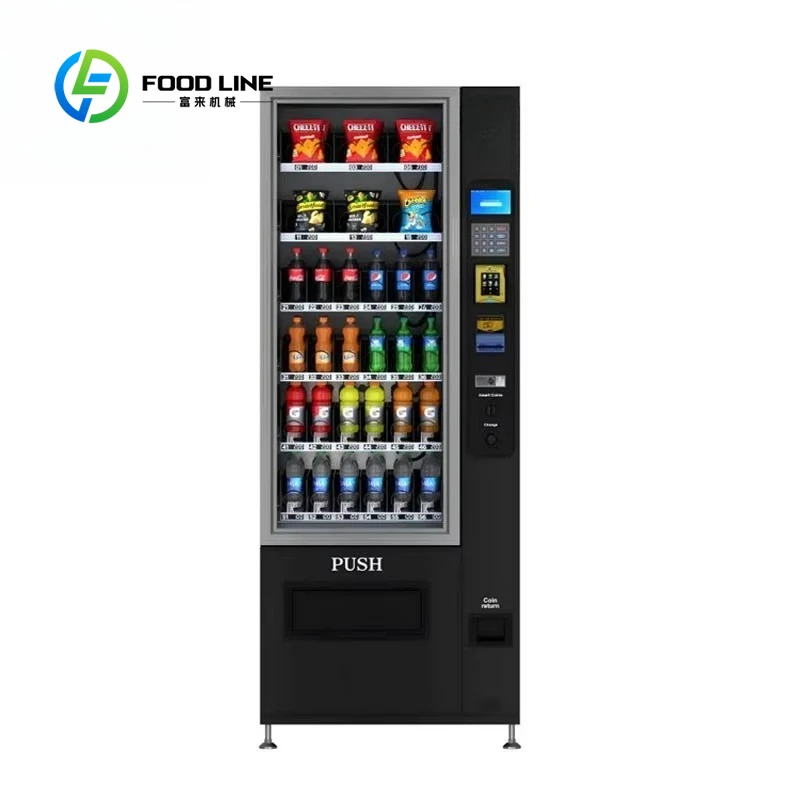 

Customized size Smart snack and beverage vending machine with bottled beverage food wine