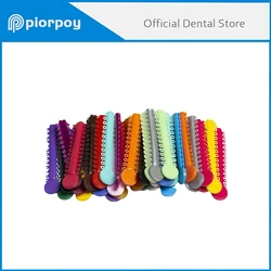 PIORPOY 1040PCS/40Sticks Dental Orthodontic Elastic Ligature Ties Bands For Brackets Braces Colourful Dental Products Tools