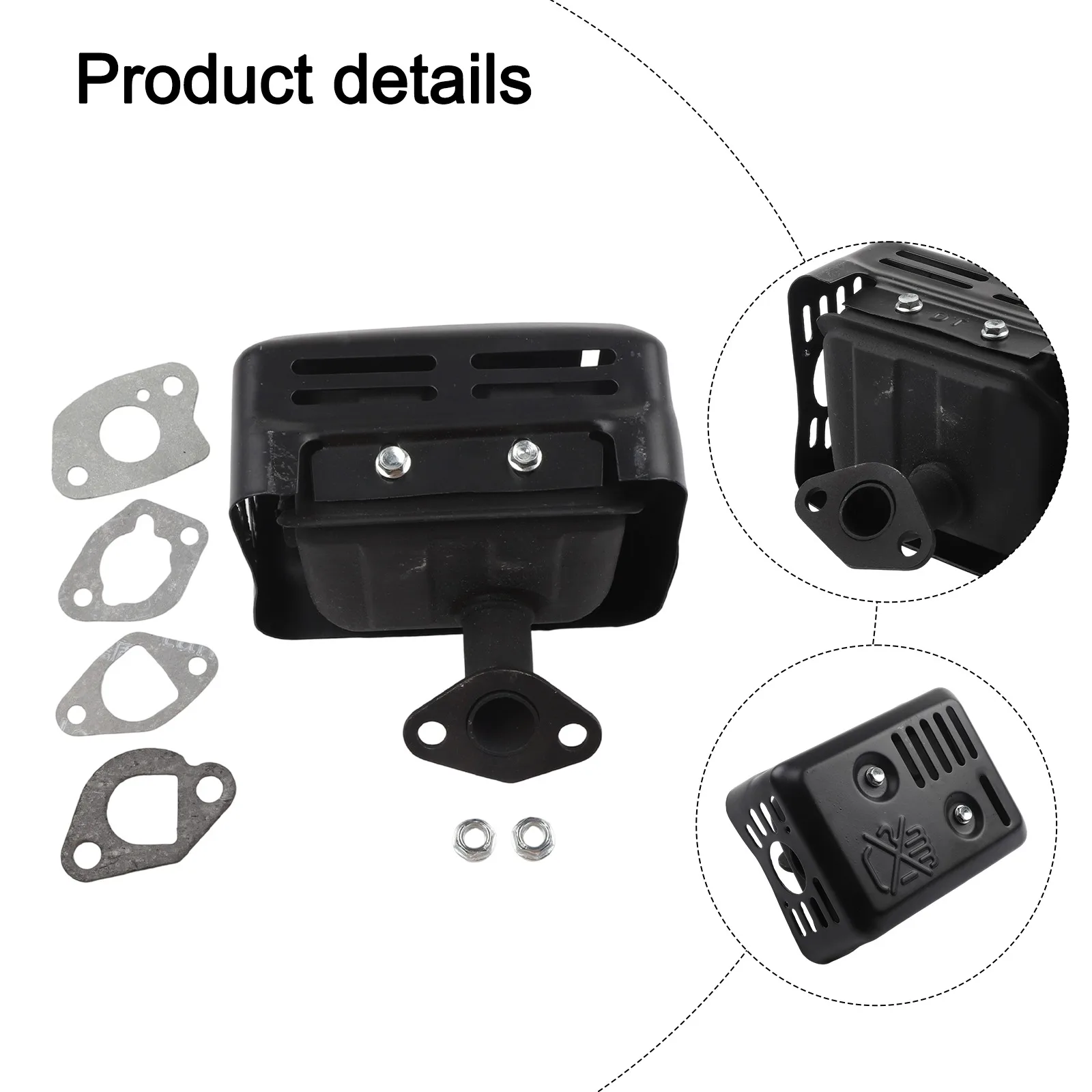 Lawn Mower Exhaust Muffler Kit Compatible With For Honda For GX160 For GX200 For GX120 GX140 163cc–212cc Engines