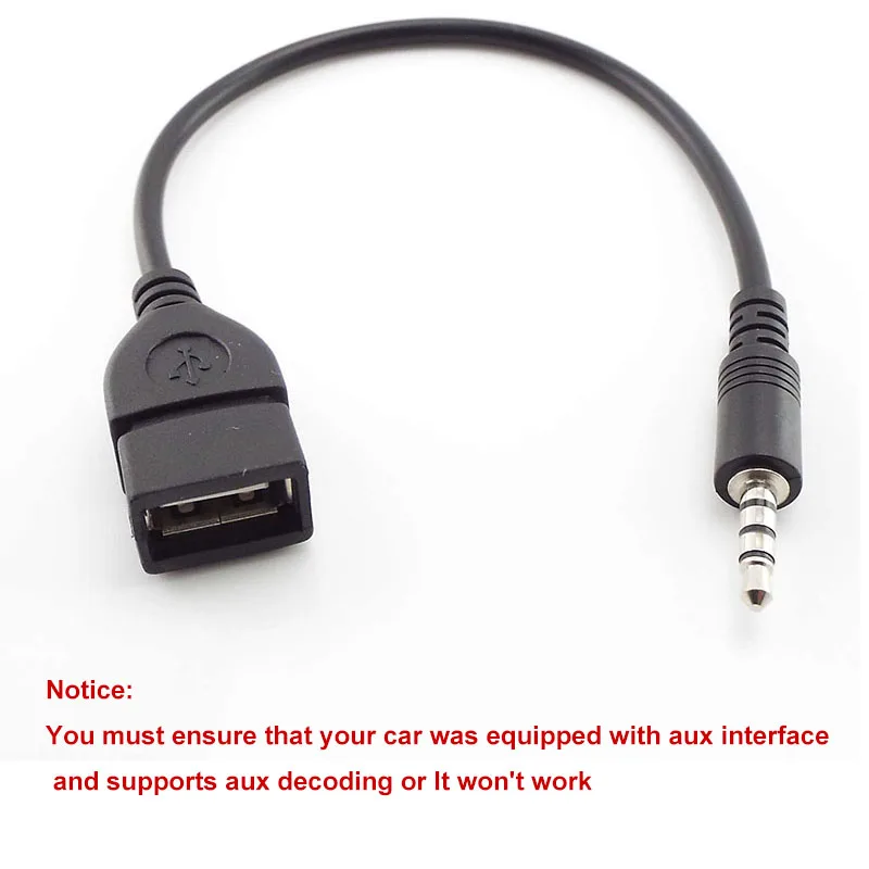 3.5mm jack male to USb Female jack 3.5 male Converter Headphone Earphone Audio Cable Adapter Connector Cord for mp3 4 phone pc w