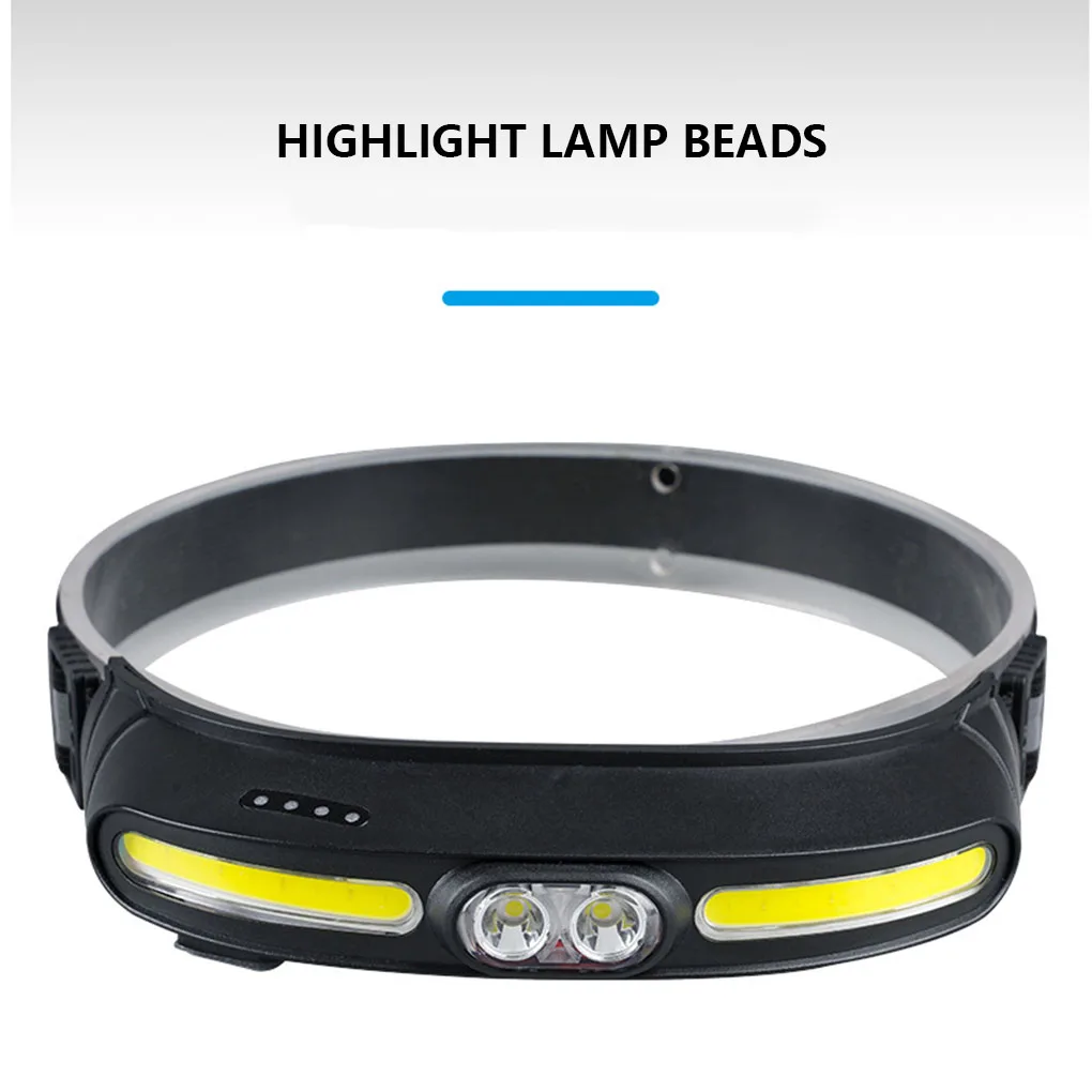 Imagem -06 - Farol Universal Cob para Caminhadas Camping Led Farol Head Mounted Lamp