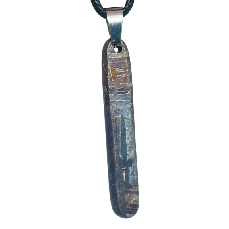 6.6g Muonionalusta meteorite pendant Natural iron meteorite pendant Meteorite slice Collection -LK264