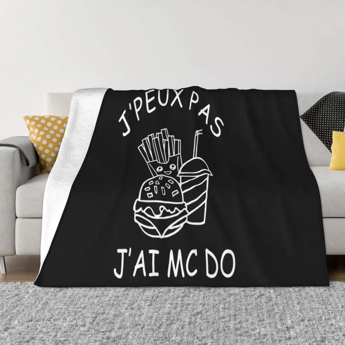 Personnalise Jpeux Pas Jai Mc Do Cadeau Maillot K031 Halloween Customized Oversize Style Interested Pictures Throw Blanket