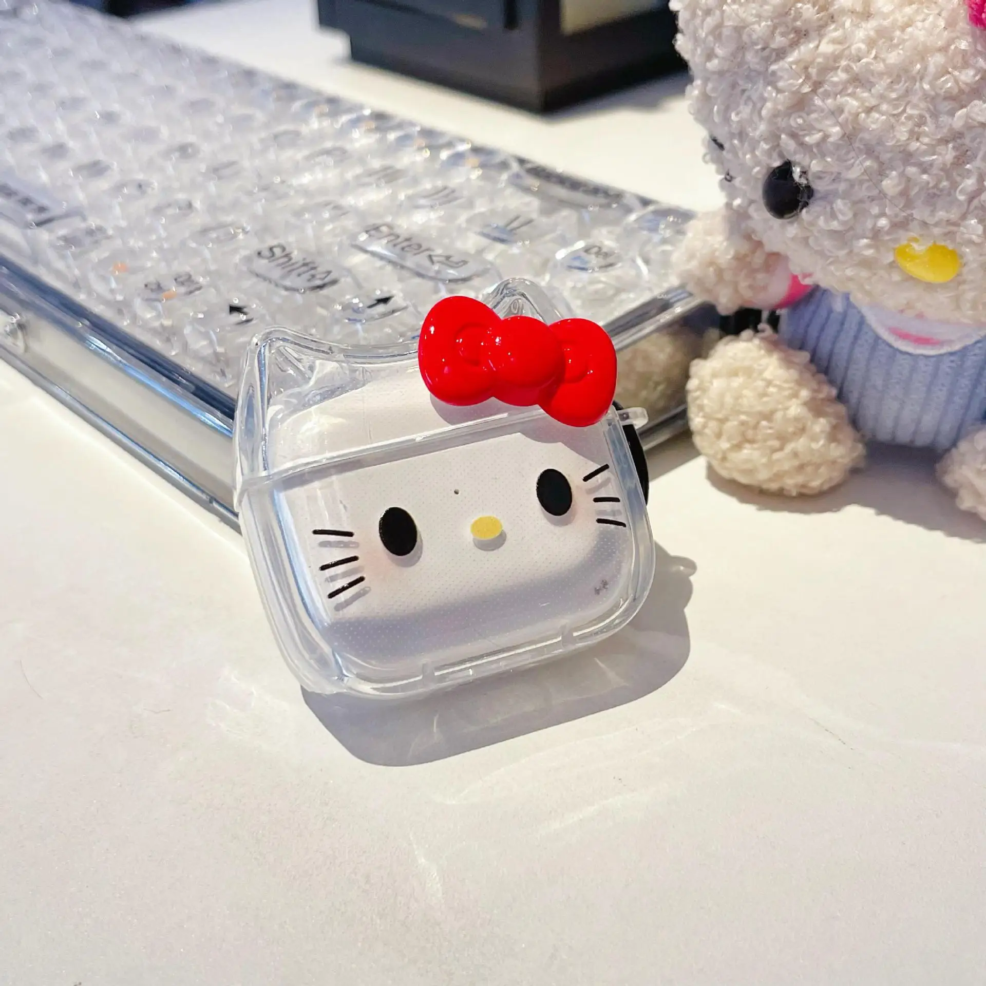 Per custodia Airpods Pro 2, custodia Hello Kitty per Airpods Pro, custodia per auricolari antiurto in TPU trasparente per custodia Airpods 1/2/3 Funda