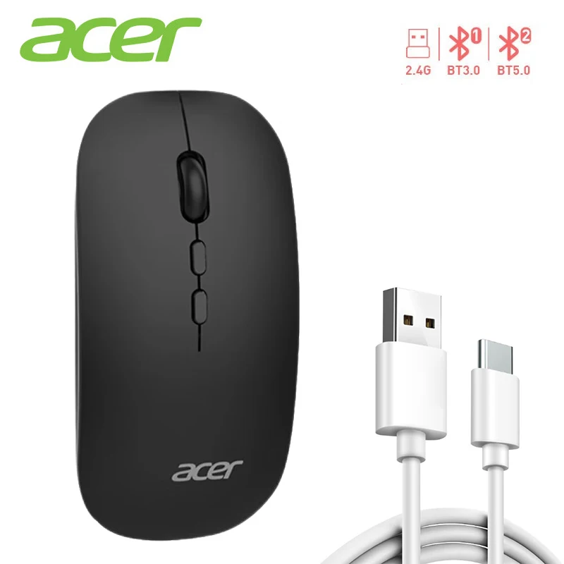 ماوس بصري لاسلكي Acer ، g ، بلوتوث ، وضع ثلاثي ، صامت ، للكمبيوتر اللوحي ، الكمبيوتر المحمول ، الكمبيوتر المحمول ، الكمبيوتر المحمول ، الكمبيوتر المحمول ، الكمبيوتر الشخصي