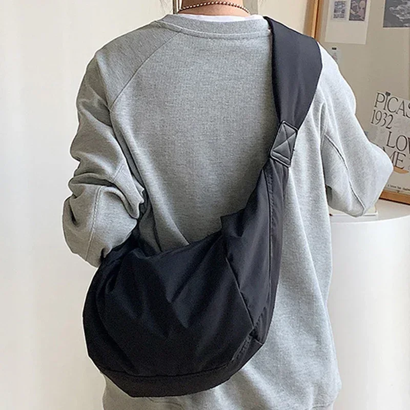 Sac à Bandoulière en Nylon Décontracté de Grande Capacité pour Femme, Style Coréen, Nouvelle Collection Été 2024