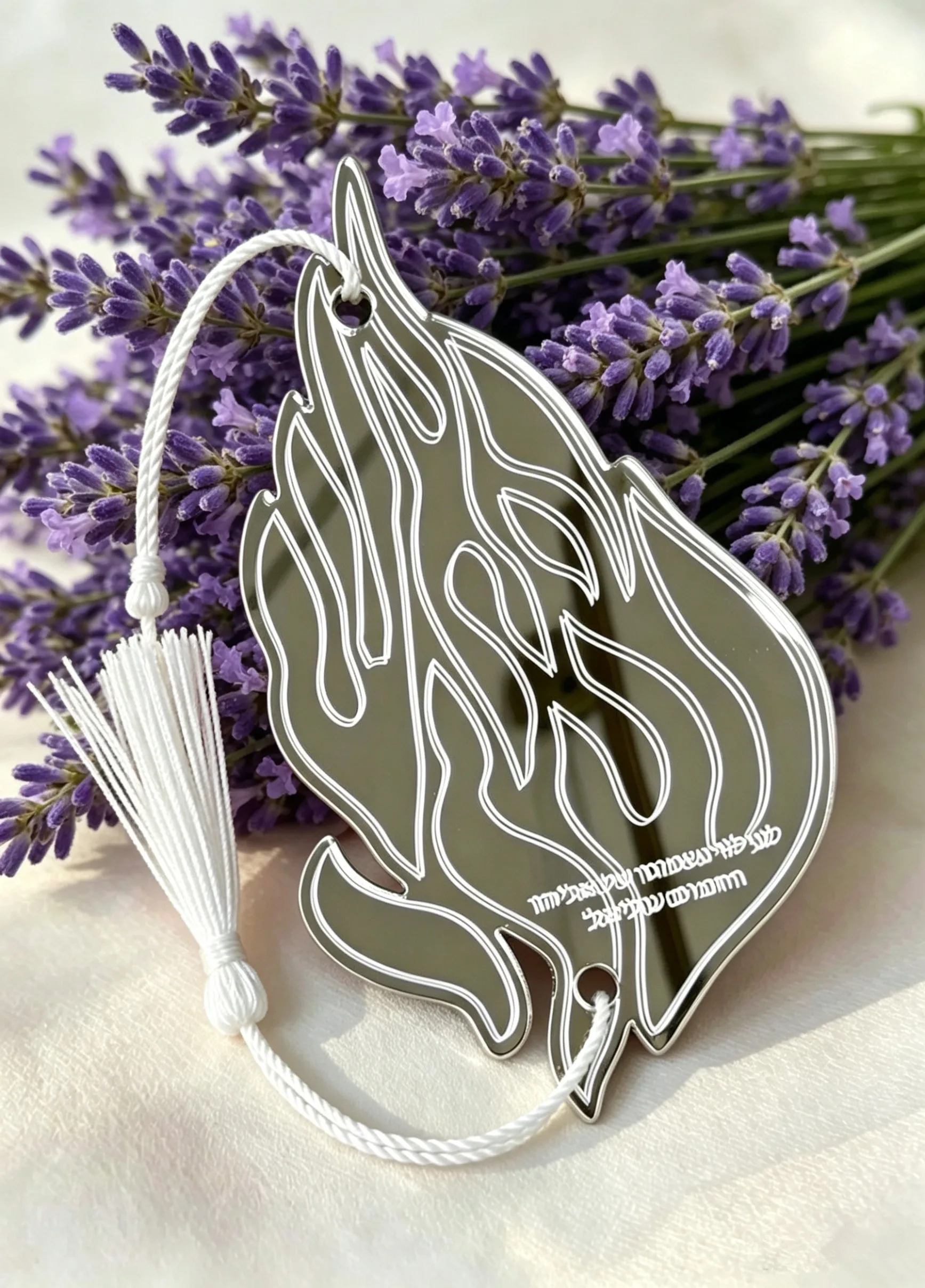 Karta Prezentowa Ślubna z Lustrzanym Srebrem i Płomieniem, Personalizowana Karta Podróżnicza z Breloczkiem, Karta Pamiątkowa na Święto Dziękczynienia, Bar Mitzwa, Imprezę — zdjęcie 7