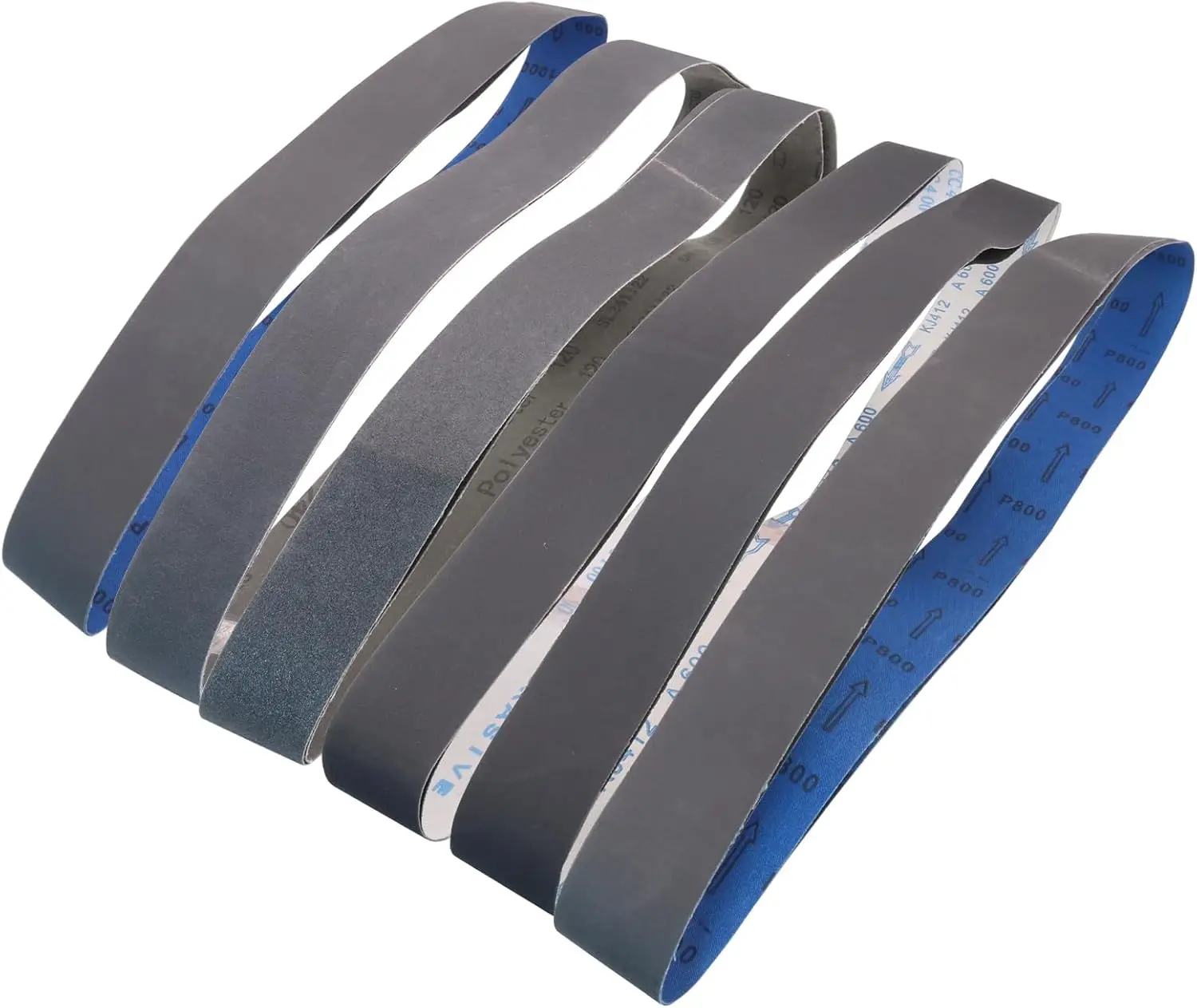 

12 Pack 2x48 Inch Silicon Carbide Sanding Belts, 120-1000 Grits for Knife Sharpening and Metalworking