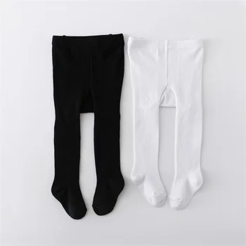 Infant Baby Girls Tights Knitted Stockings for Girls Cotton Soft Newborn Leggings Casual White Black Pantyhose For 0-2Years Old
