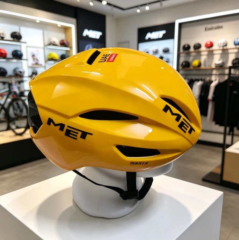 Italian MET Ultra-Light Road MTB Aero Helmet, Unisex Cycling Safety Cap for Men Women