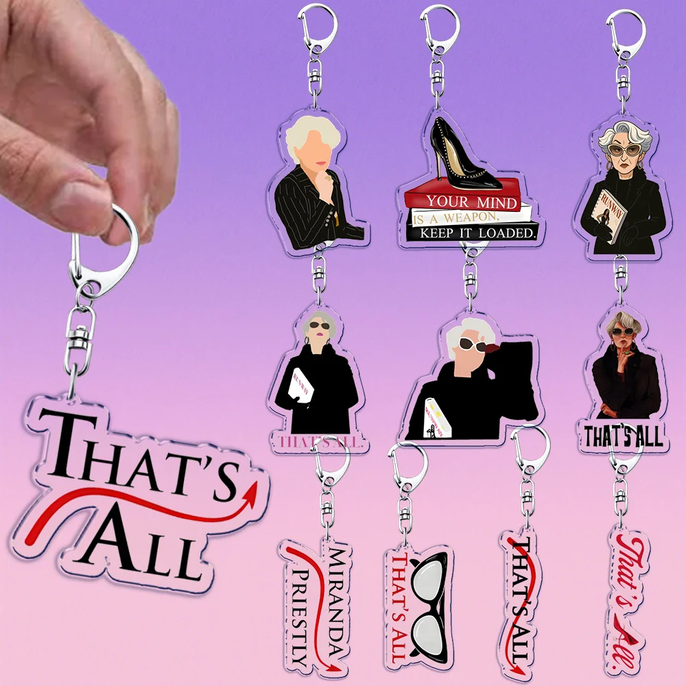 Llaveros de la Película 'That's All', Joyería de Moda de Miranda Priestly, Regalos de Cumpleaños para Fans y Amigos