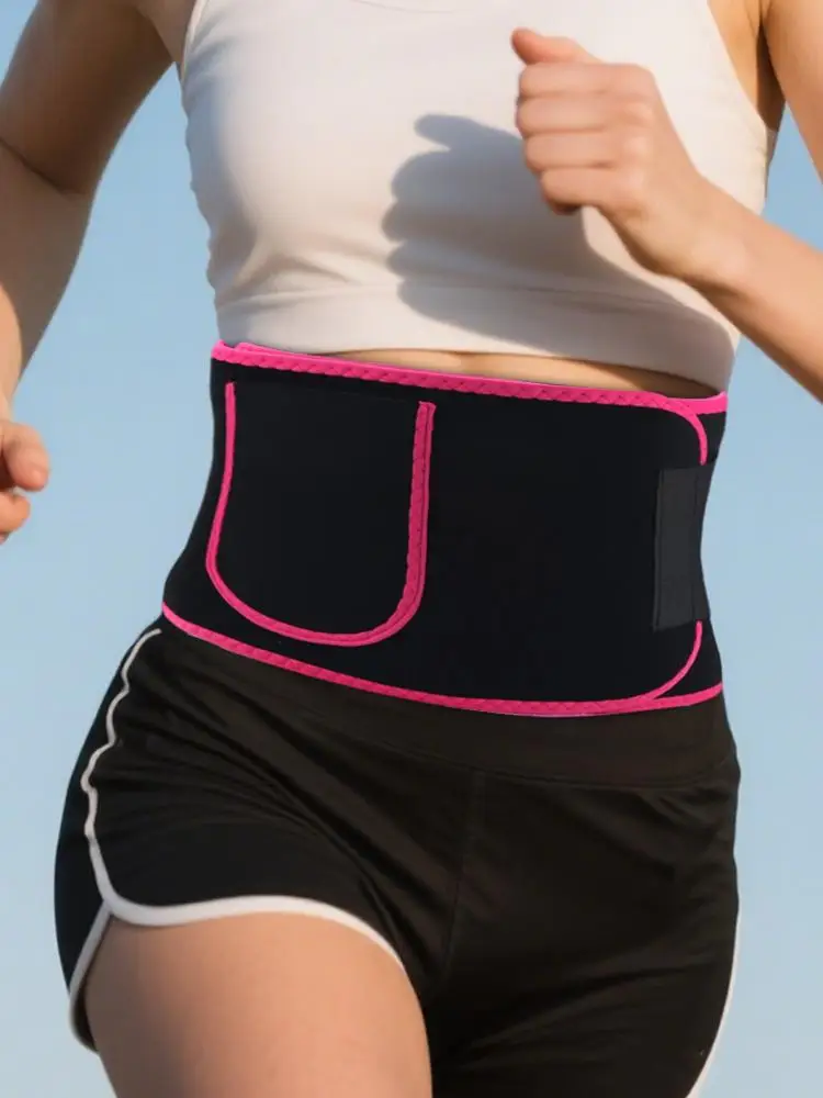

Спортивный пояс для поддержки талии от взрыва пота, прочный пояс для бега, тренировочный пояс для сжигания жира в животе, набор для сауны, триммер для талии