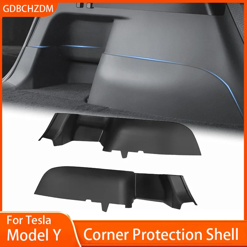 

Боковые ограждения заднего багажника автомобиля для Tesla Model Y 2021 2024, крышка из ТПЭ, защитная поверхность, угловая защита, автоматическая защита заднего багажника