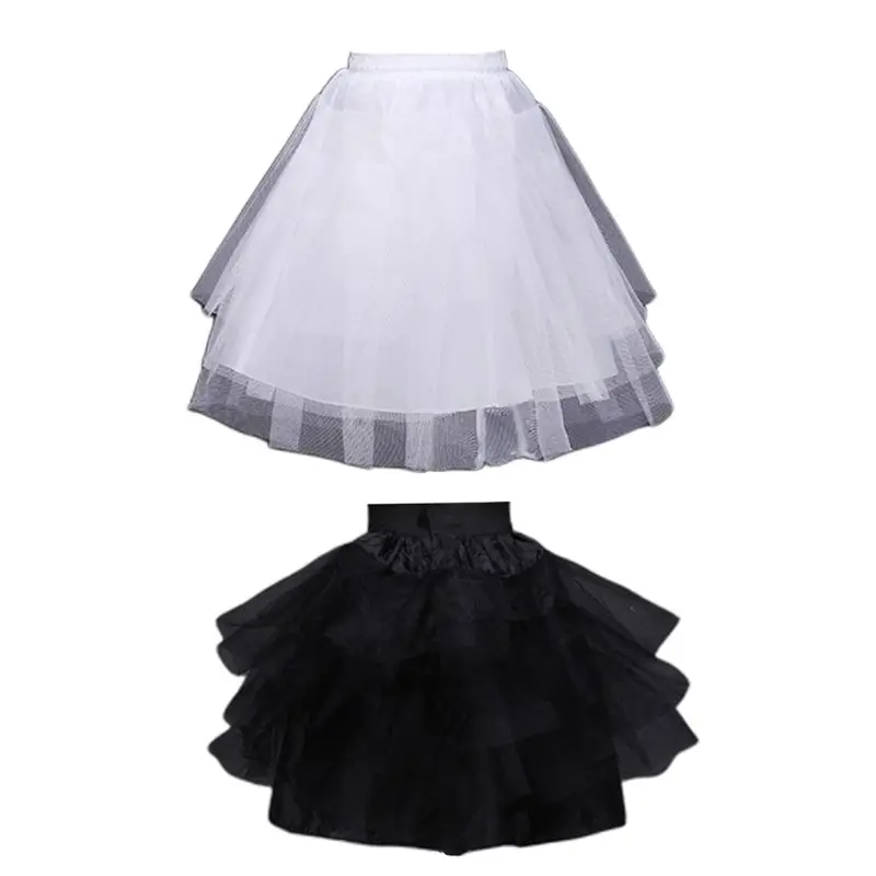 Flower Girls Kids Layers Tulle Skirt Wedding Dress Petticoat Adjsut