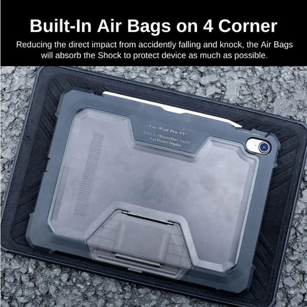 FATBEAR-funda táctica de grado militar a prueba de golpes para iPad 9, 8, 7, Mini 6, 5, 4, Air 5, 4, 10,9 "Pro, 11", 12,9"