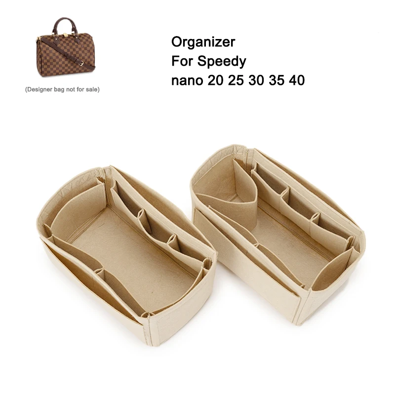 EvaluInsert-Sac à cosmétiques en feutre pour femme, organisateur de sac à main, fourre-tout Shaper, poudre adaptée à Speedy Character20, 25, 30, 35, 40