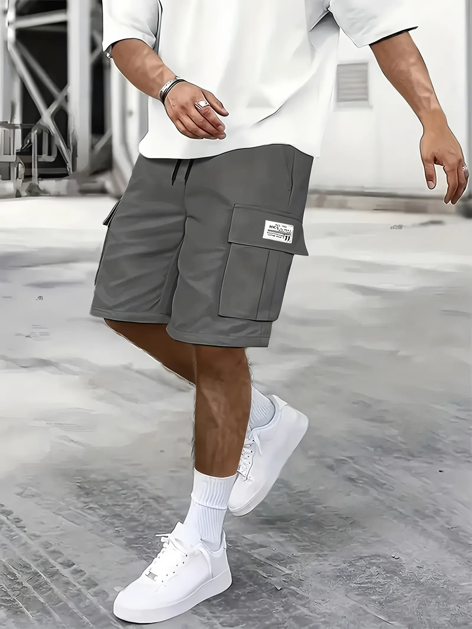 Men's summer multi-pocket work shorts suitable for outdoor sports leisure running wear outside