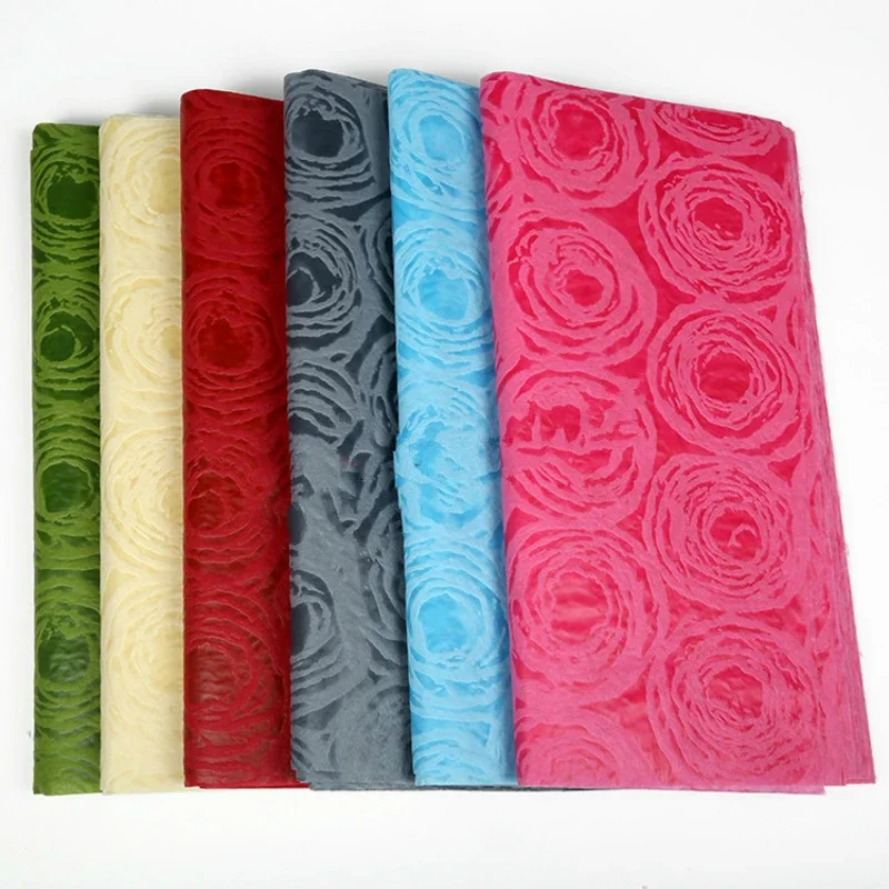 50*50cm Crepe Paper ,Rose Gauze Tissue Paper ,Waterproof Wrapping Bouquet Gift Packaging 10pcs Scrapbook Paper