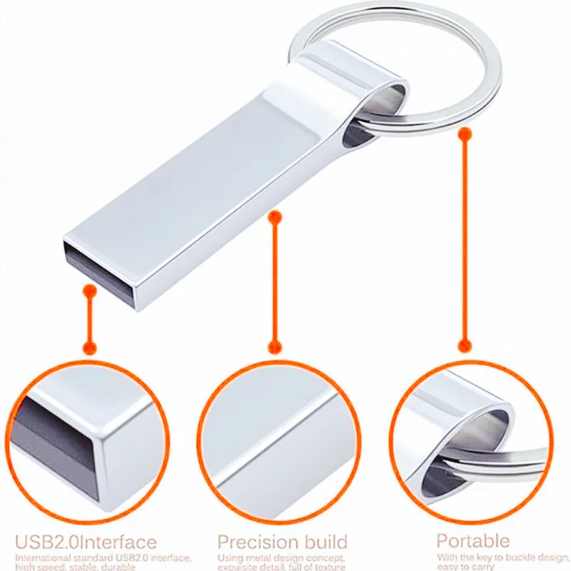 Clé USB en métal de haute qualité, clé USB, clé de procureur, 64 Go, 32 Go, 128 Go, 256 Go, 512 Go