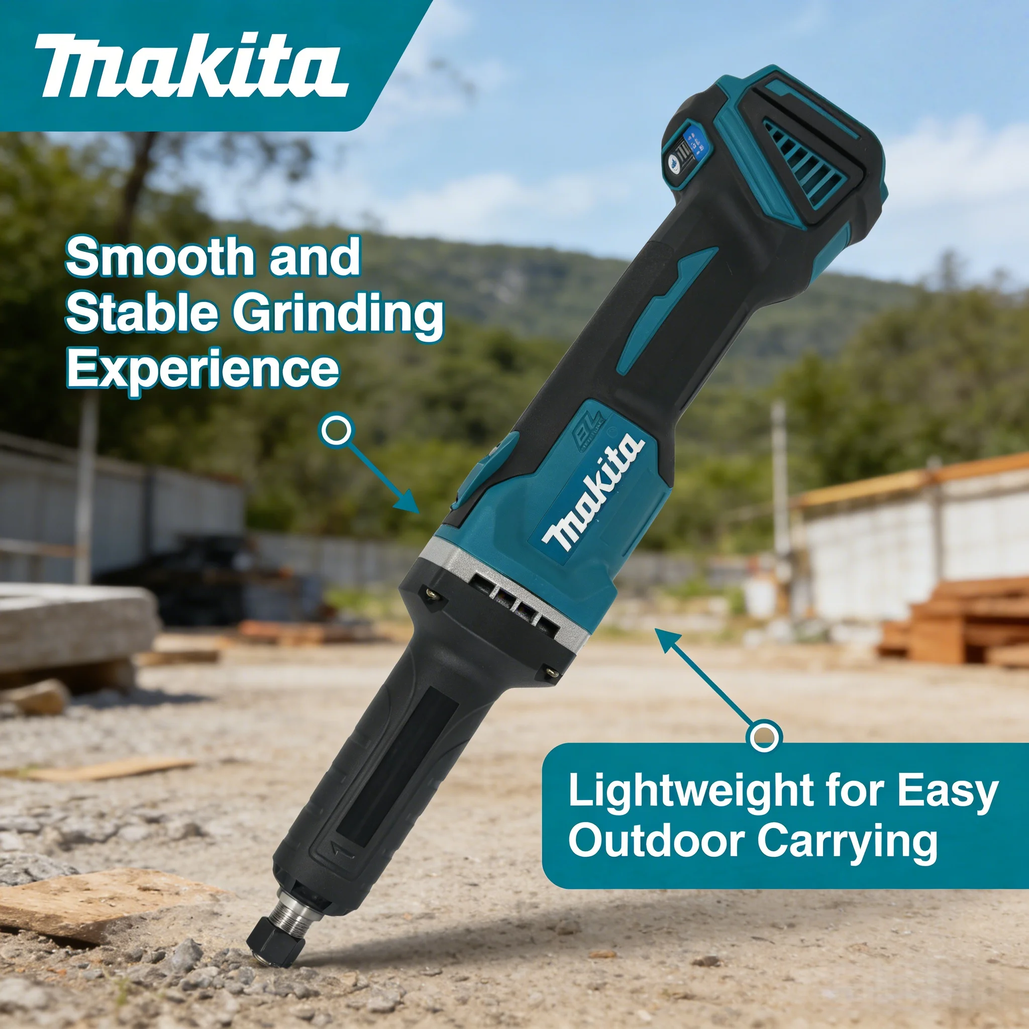Burr Hand Grinder - Makita Bürstenloser Schleifer, 4-Gang-Winkelschleifer, kabellose Handschleifmaschine,