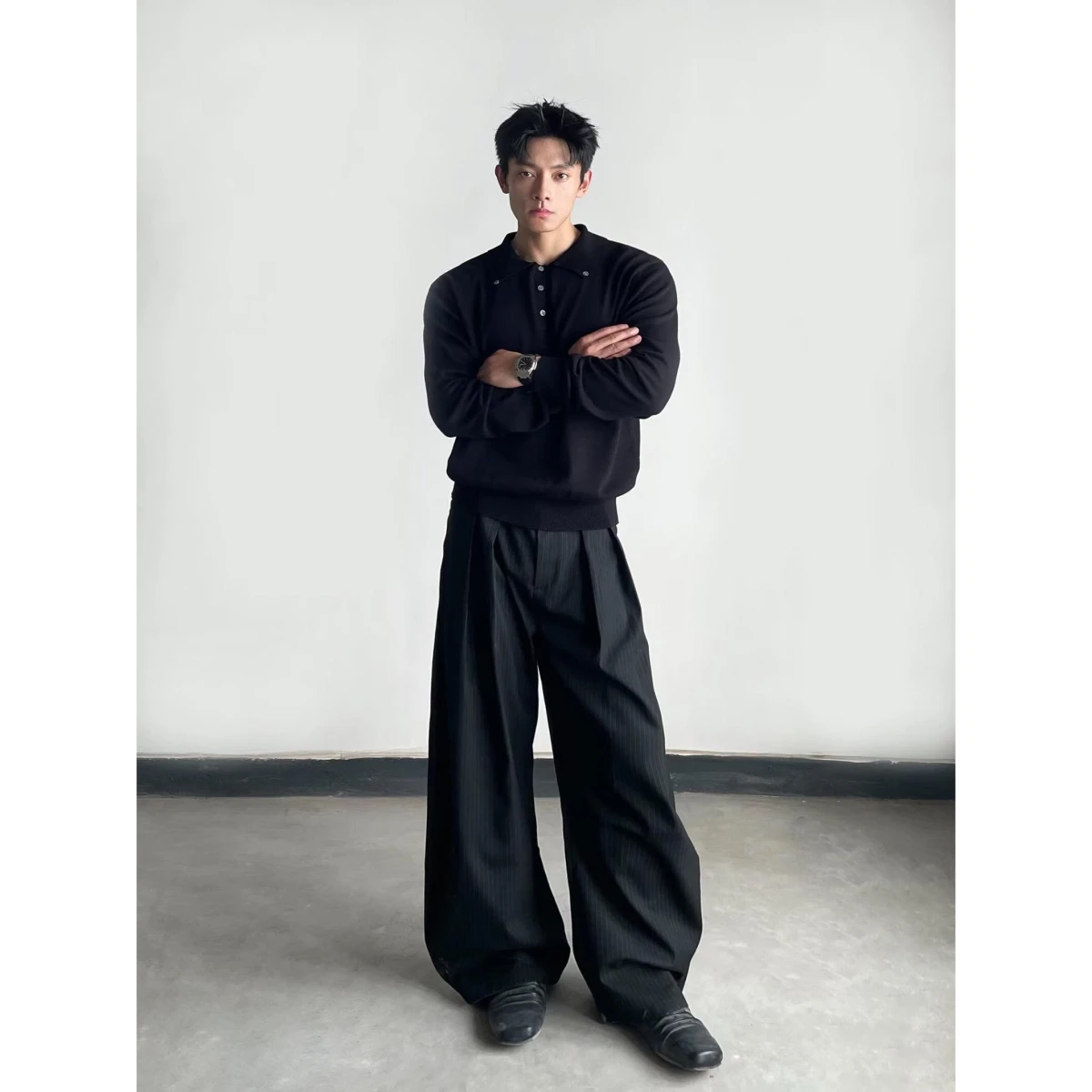 

Advanced irt для мужчин Long Sve Толстовка Весна Осень Matures Sle Внутренняя одежда Полиэфирное волокно Повседневный вязаный топ