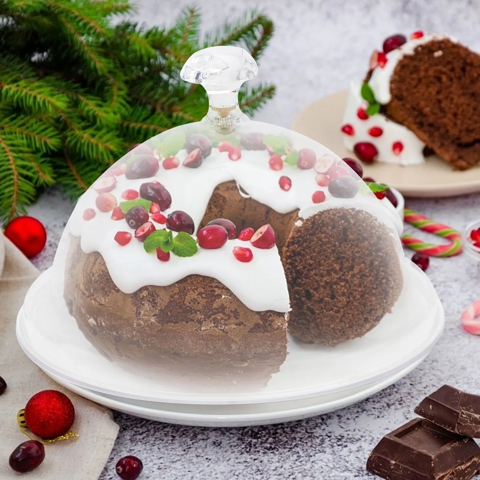 

Food Cover Cake Covers Dessert Protection Micro-wave Oven Tray Lids Round Acrylic