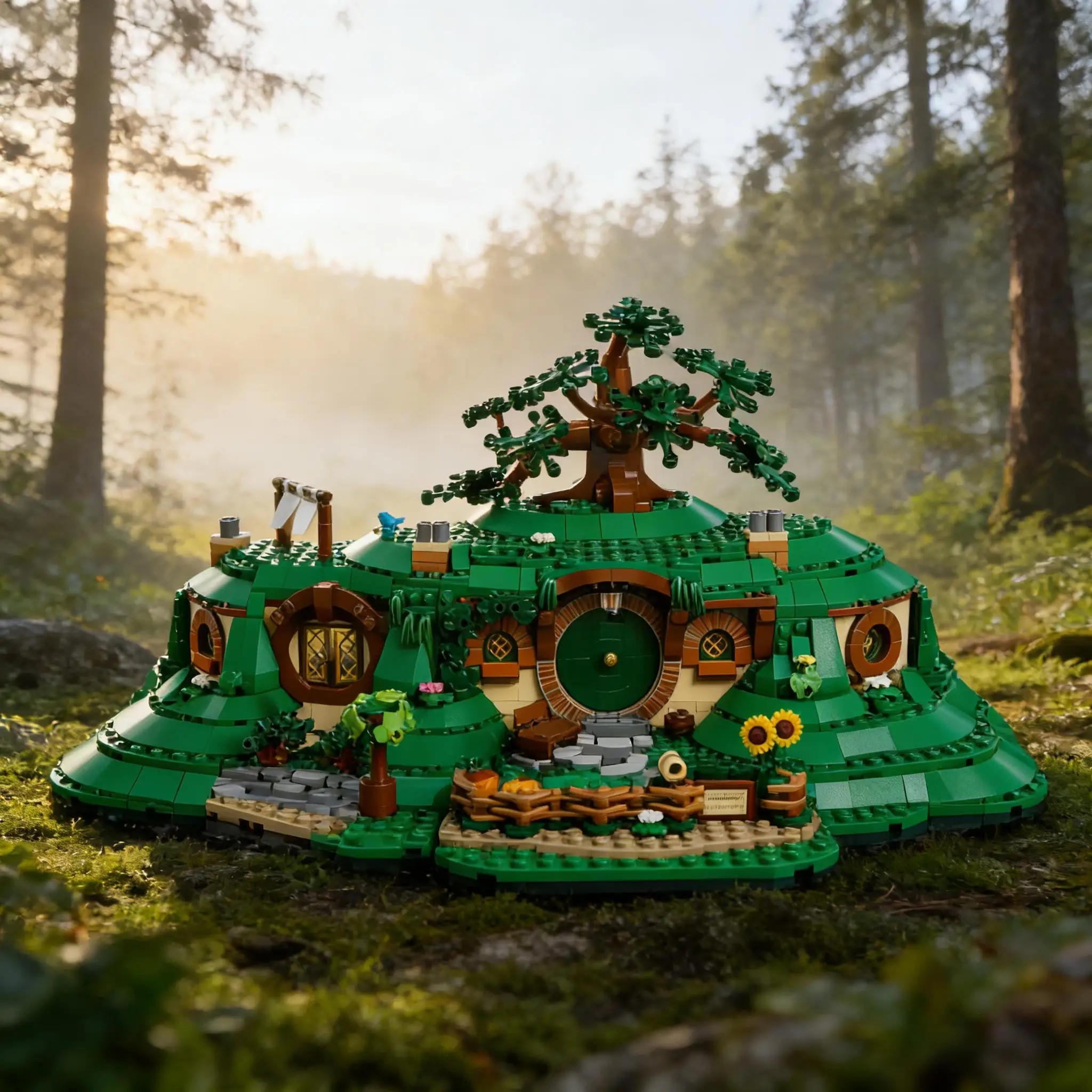 

Creative Movie series Lord of the Rings XX5599 Shire Hobbit Bag Bottom Hole Boys and Girls Educational Assembling Building Block