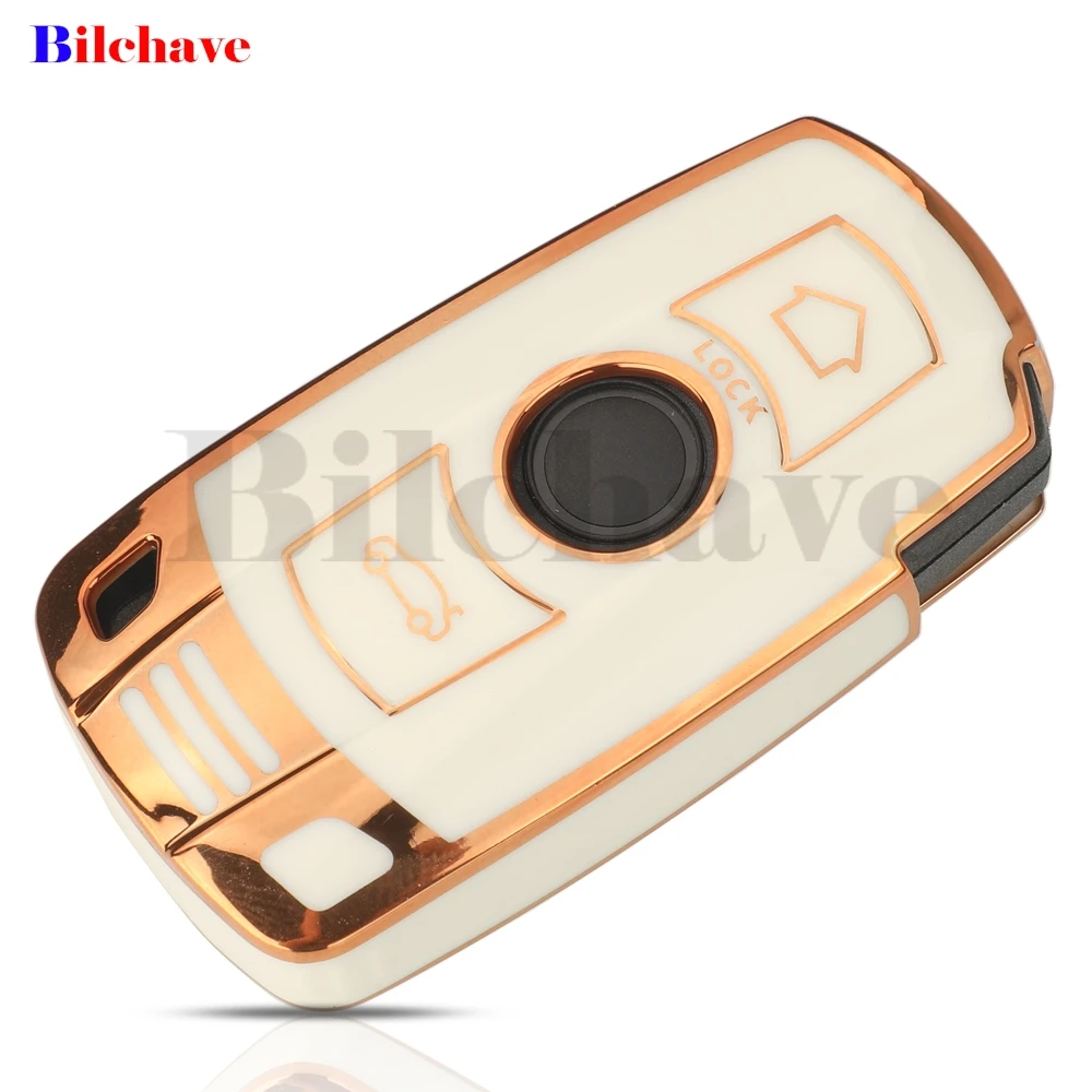 Jingyuqin-tpu غطاء مفتاح السيارة ، غطاء حماية لسيارات bmw e60 ، e61 ، e70 ، e81 ، e87 ، e90 ، e91 ، e92 ، x1 ، x5 ، x3 ، 1 ، 3 ، 5 ، 6 ، z4