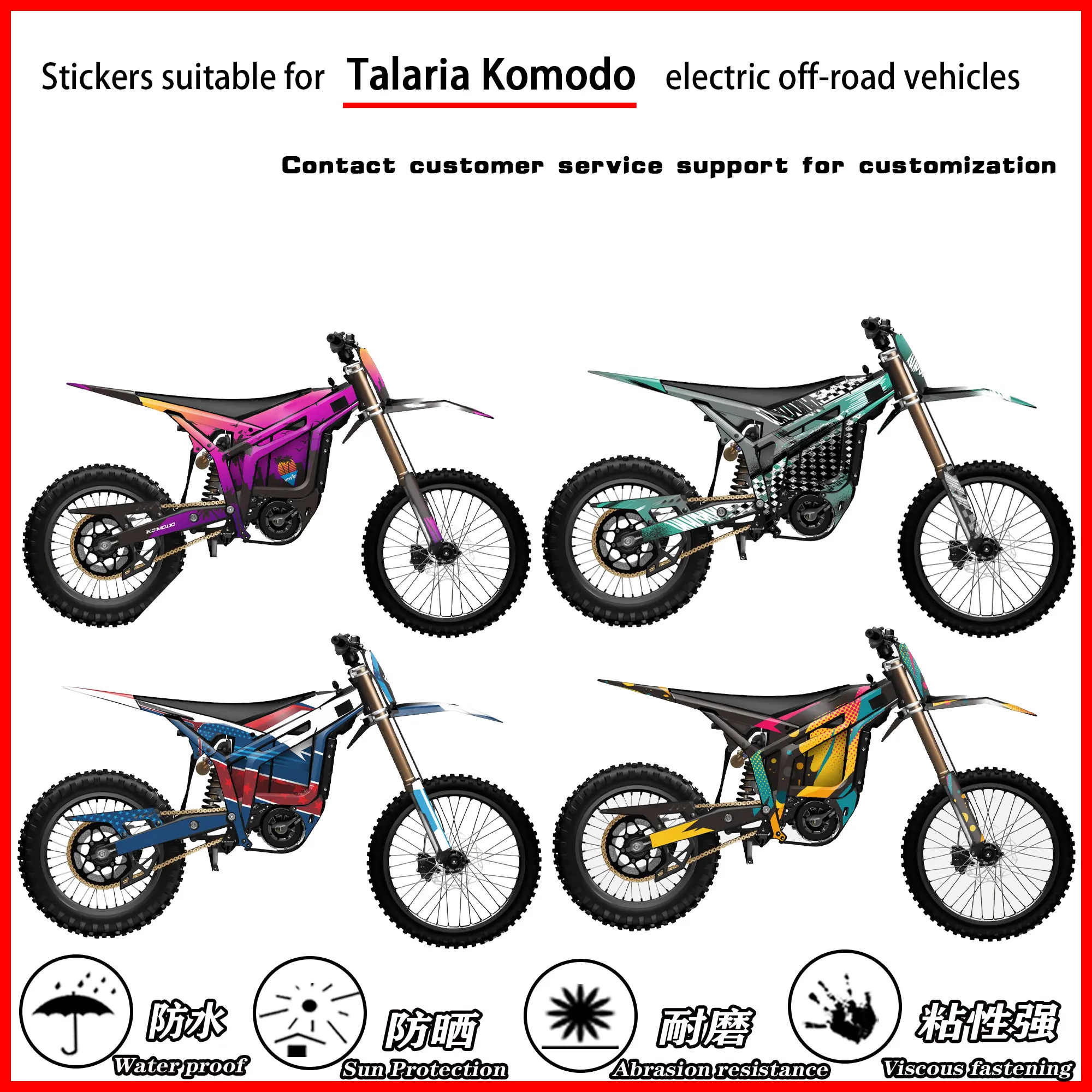 

Graphic Kit for Talaria Komodo Motorcycle Decal Stickers
