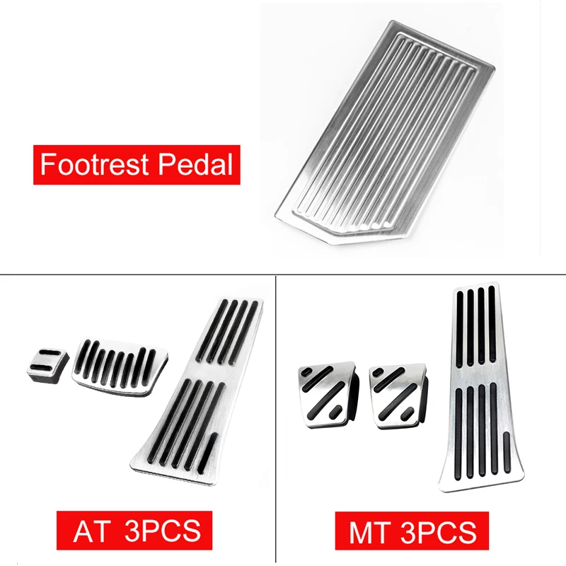 Car Pedals Foot Accelerator Gas Fuel Brake Footrest Pad Plate Covers For Kia Sportage 4 QL 2016- 2020 2021 2022-2024 Accessories