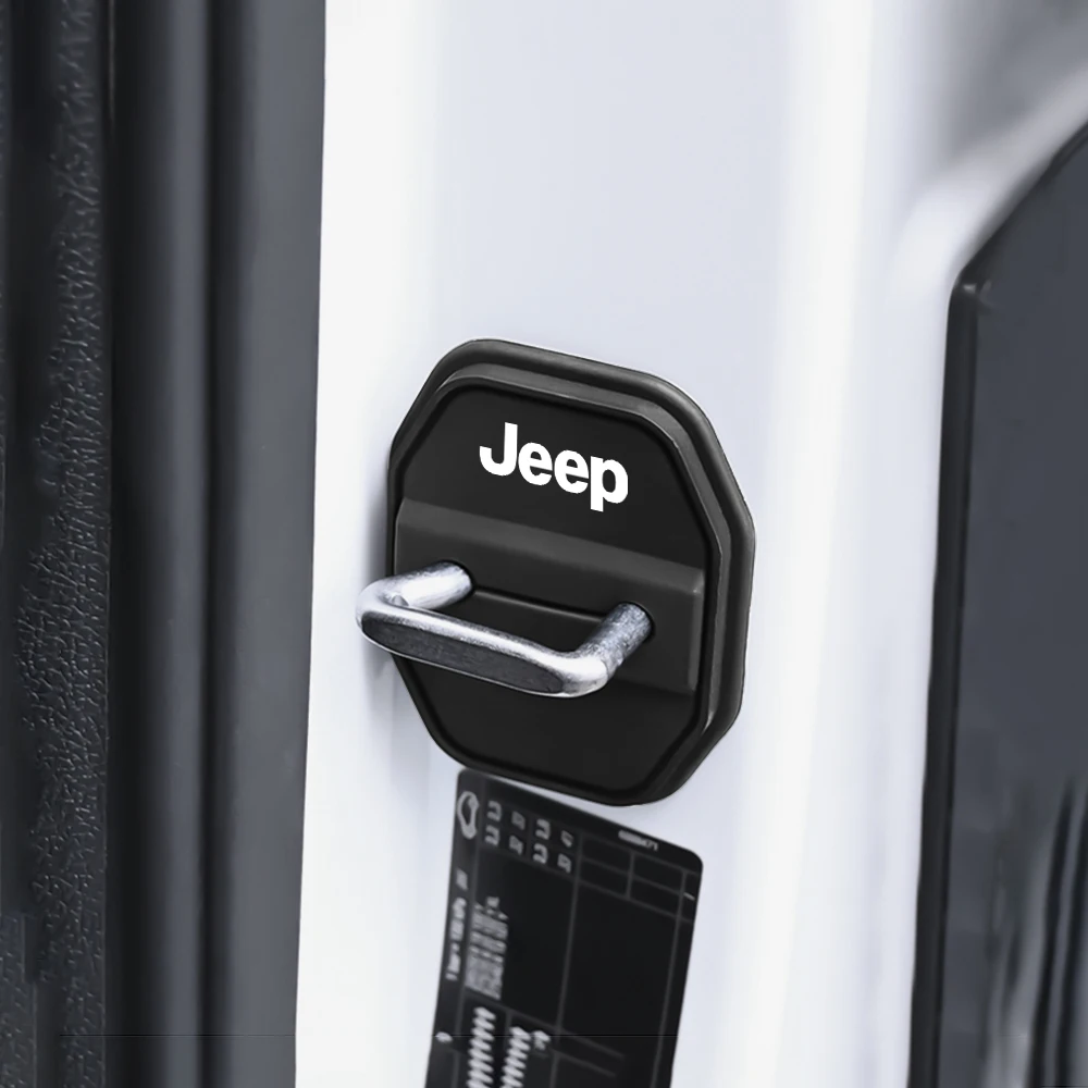 2/4pcs Silicone Car Door Lock Buckle Protector Cover For Jeep Grand Cherokee Wrangler JK Compass Renegade Patriot Liberty Rubico