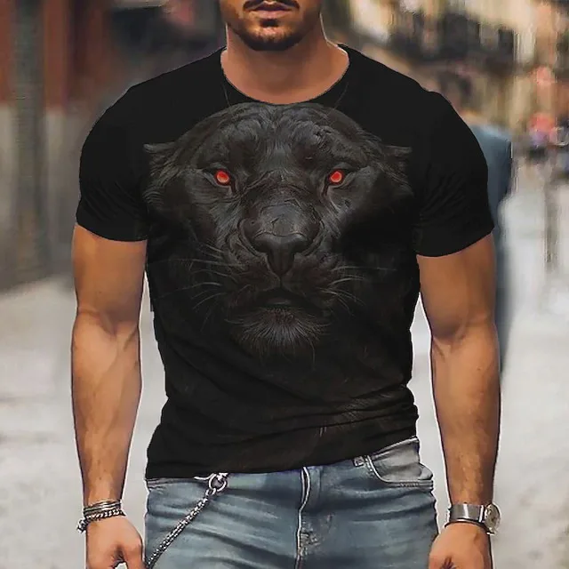 Men Animal Crocodile Scorpion 3D Print Crew Neck Short Sleeve Summer Casual Men T-Shirt