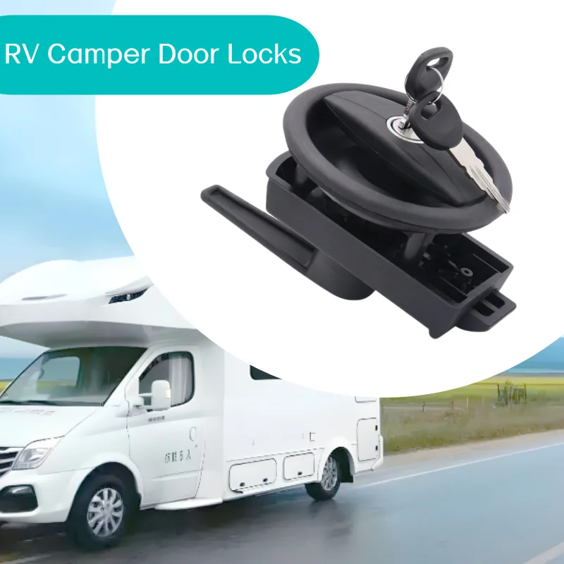 RV قفل باب التخييم C/W برميل اليد اليسرى مع 2 مفاتيح ل Vecam Zadi قافلة متنقل مزلاج الباب الملحقات