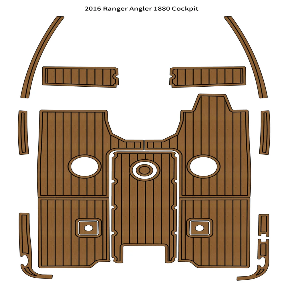 

2016 Ranger Angler 1880 коврик для кабины лодки EVA пенопластовый Тиковый напольный коврик самоклеящийся