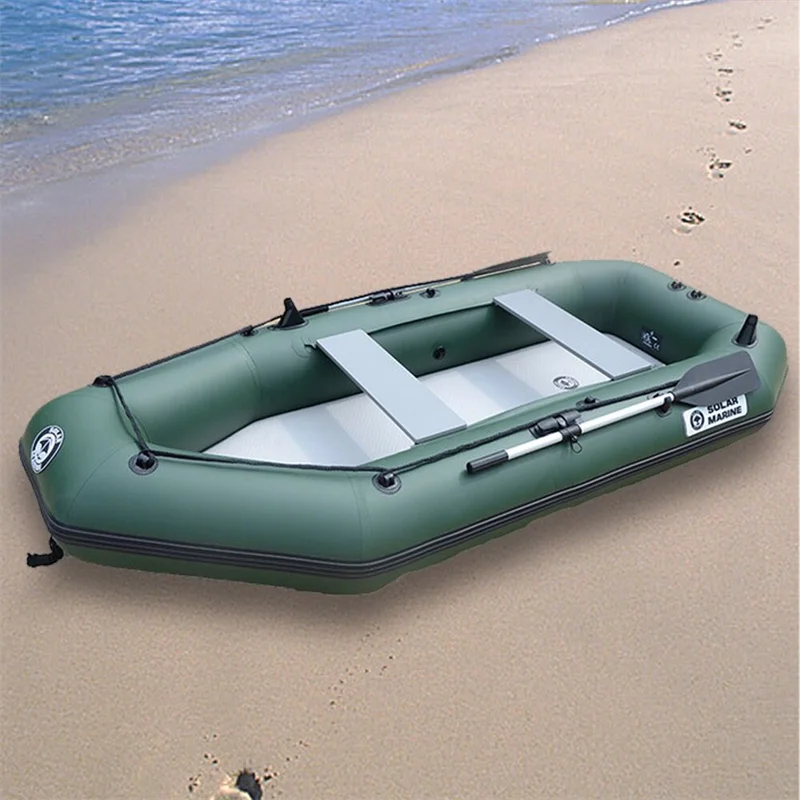 2.7 M 4 Person PVC Fishing Inflatable Kayak Boat Canoe Air Mat Floor With Free Accessories