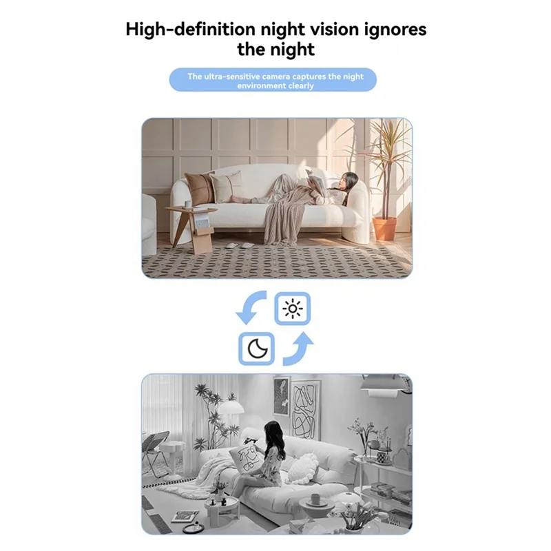 N82R Wifi 5MP Panorama Without Dead Ends Monitor Wireless Home Mobile Phone Remote High Definition Surveillance Camera 64G