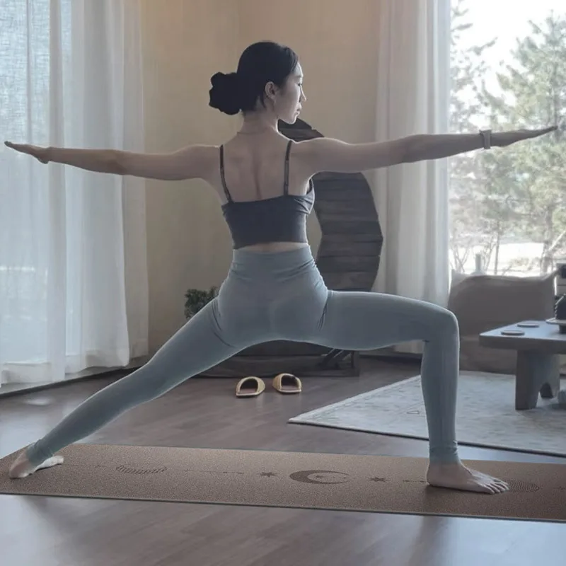 سجادة يوجا من المطاط الطبيعي، سجادة لياقة بدنية منزلية من البولي يوريثان غير اللامع من حرير جوز الهند، لياقة بدنية رياضية مقاومة للاهتراء وغير قابلة للانزلاق، متجر ممتص للعرق #2