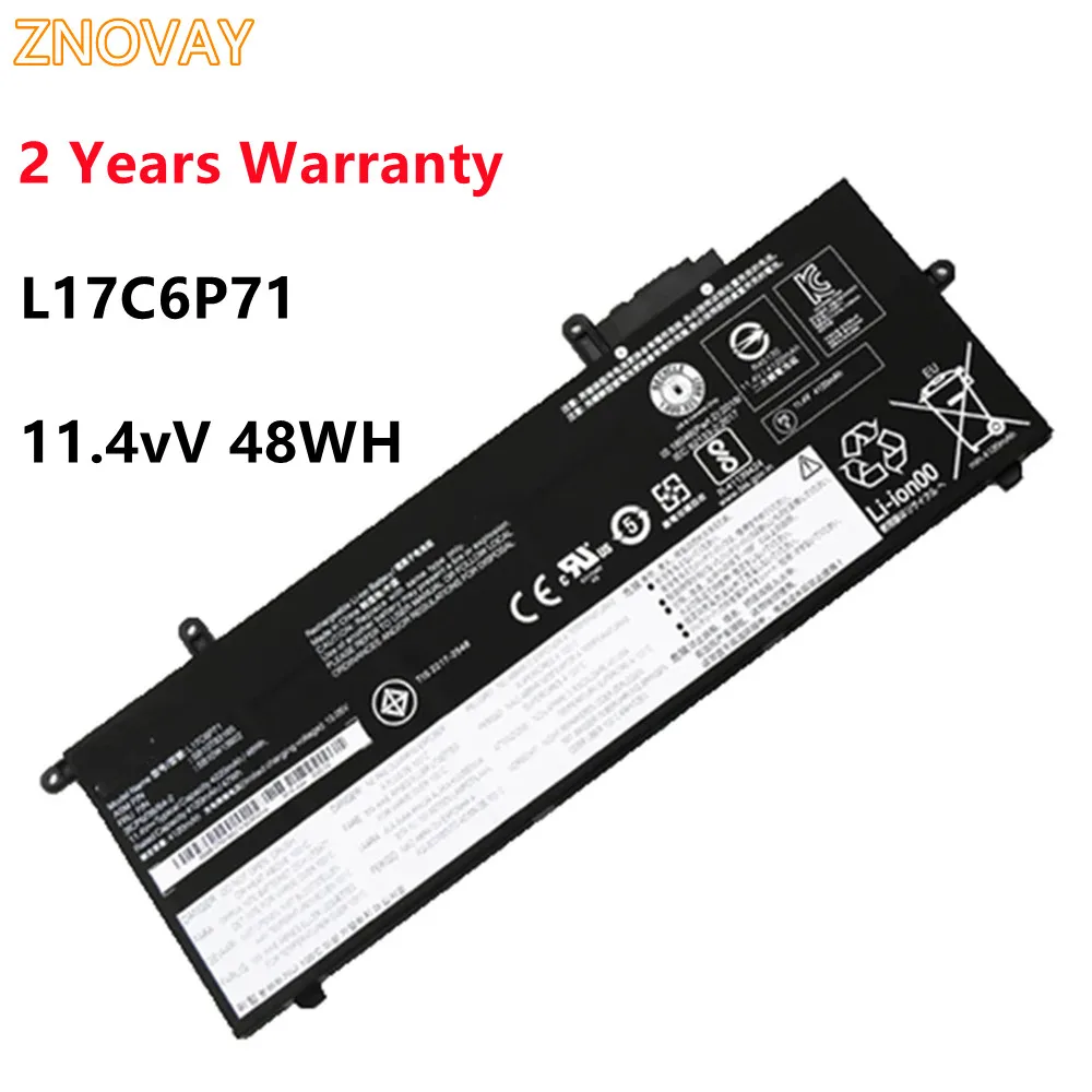 ZNOVAY L17L6P71 L17C6P71 11.4V 48WH Battery for Lenovo ThinkPad X280 L17M6P71 01AV470 01AV471 01AV472 SB10K97617