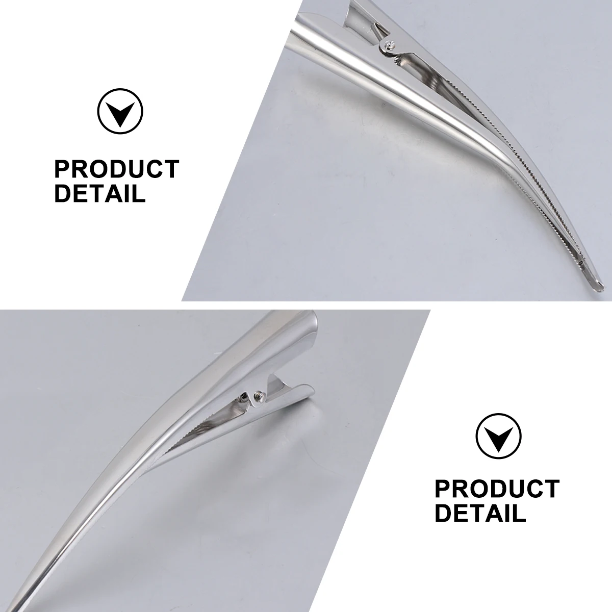

12 pcs Large Alligator Clips For Women Thick Thin Hair Silver Durable Metal Hairpin Salon Barber Shop Use Hair Styling Clips