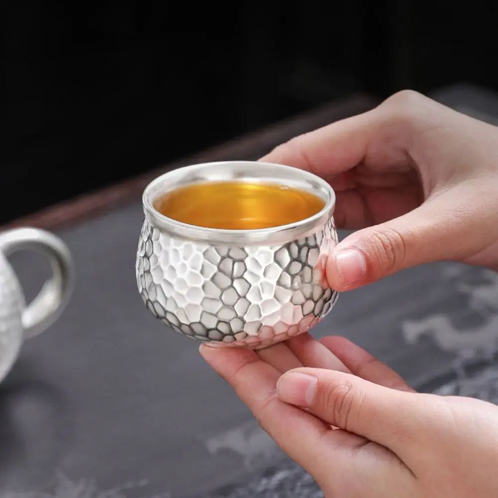 

Hammered Texture Silver Gilding Teapot Gift Set Handmade Heat-resistant Kung Fu Tea Pot Filter Mini Kung Fu Tea Cup Elder