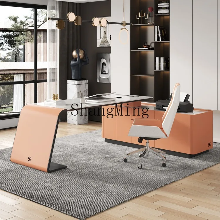 FG مكتب بلاطة الصخور مكتب زاوية مكتب الكتابة الراقية الحديثة بسيطة مكتب دراسة طاولة كبيرة