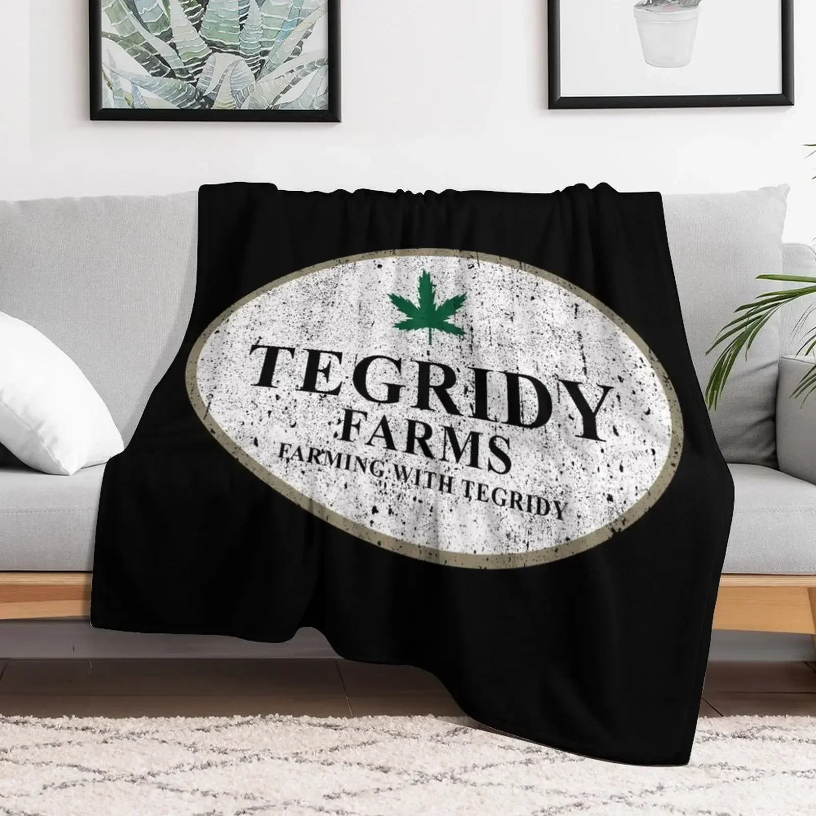 

Tegridy Farms - Farming With Tegridy Throw Blanket Retros Hairy Blankets Giant Sofa Kid'S Weighted Blankets