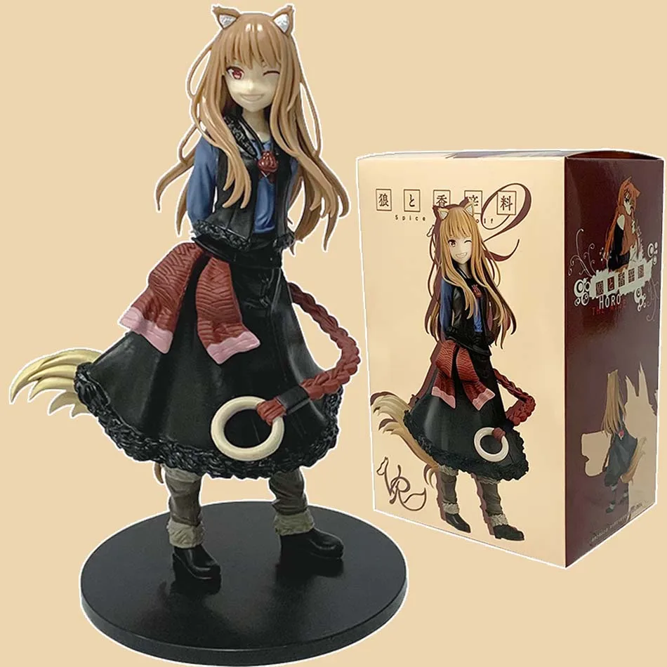 Figura de acción de PVC de 17 cm de Spice and Wolf Horo, modelo coleccionable, adorno de anime, juguete de dibujos animados, regalo.