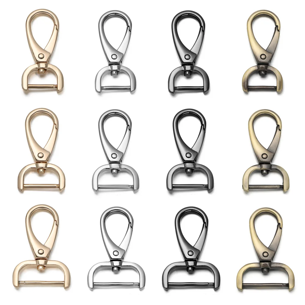 Hot New Metal Detachable Snap Hook Trigger Clip Buckles for Leather Strap Belt Keychain Webbing Pet Leash Bag Sewing Accessories